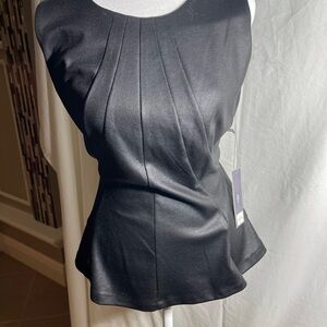 Jennifer Lopez Black Pleated Blouse